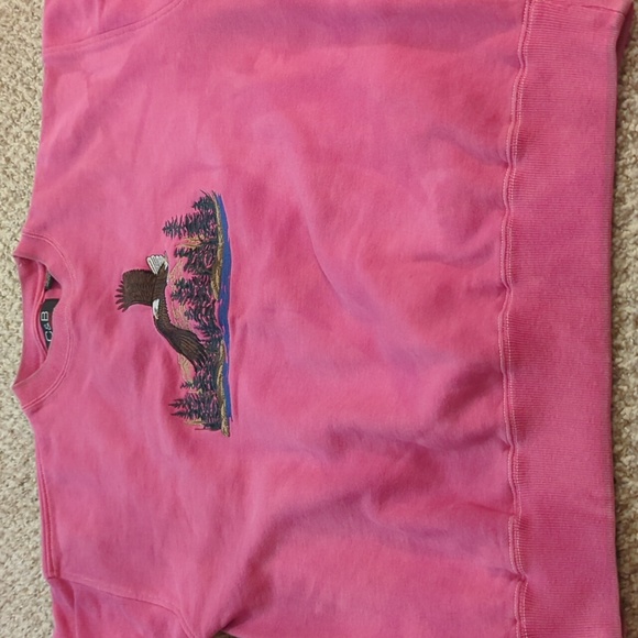 Crew Neck Forest Embroidery Pink Tie Dye - Picture 5 of 11
